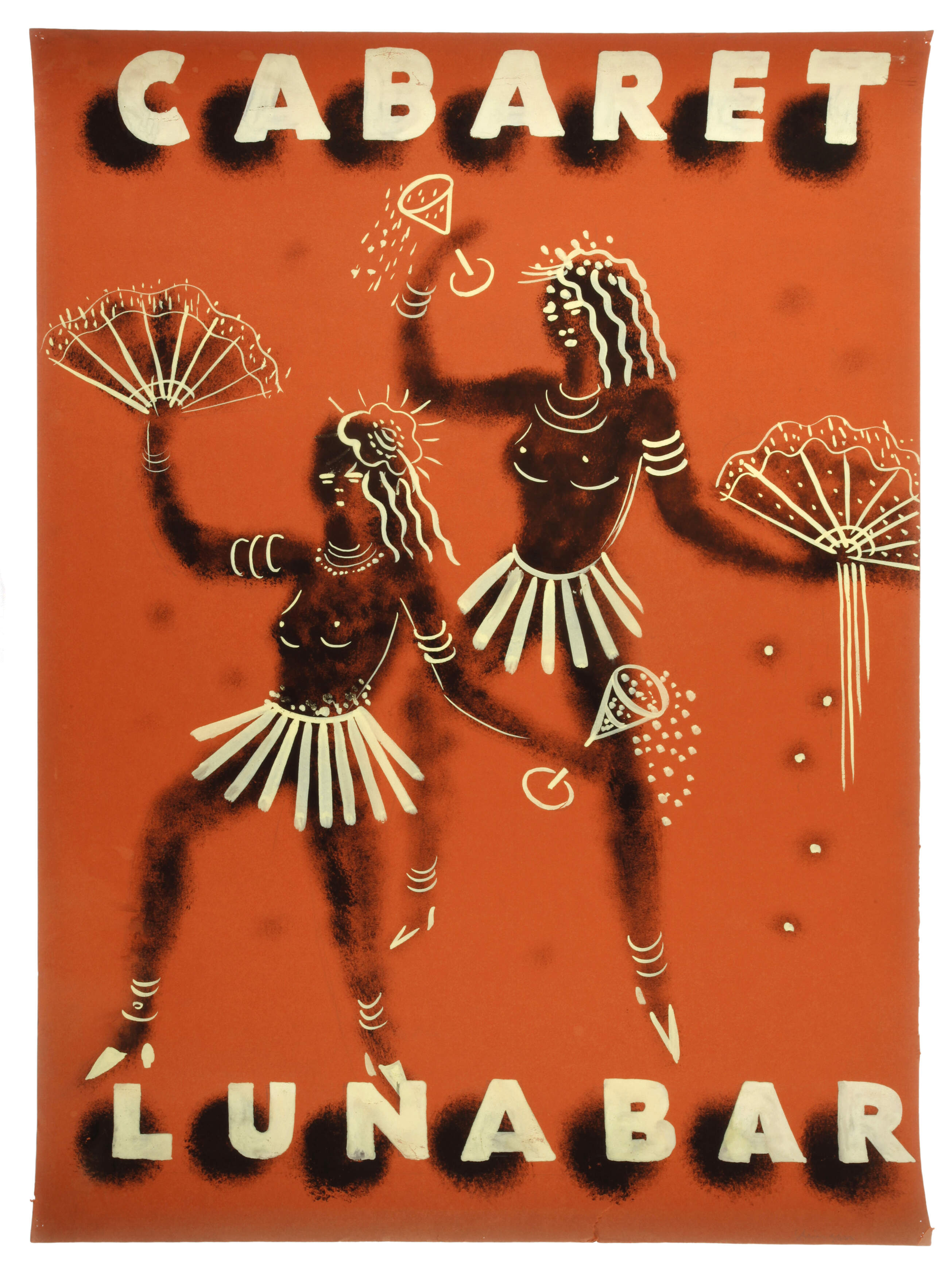 Plakatentwurf für "Cabaret Lunabar"