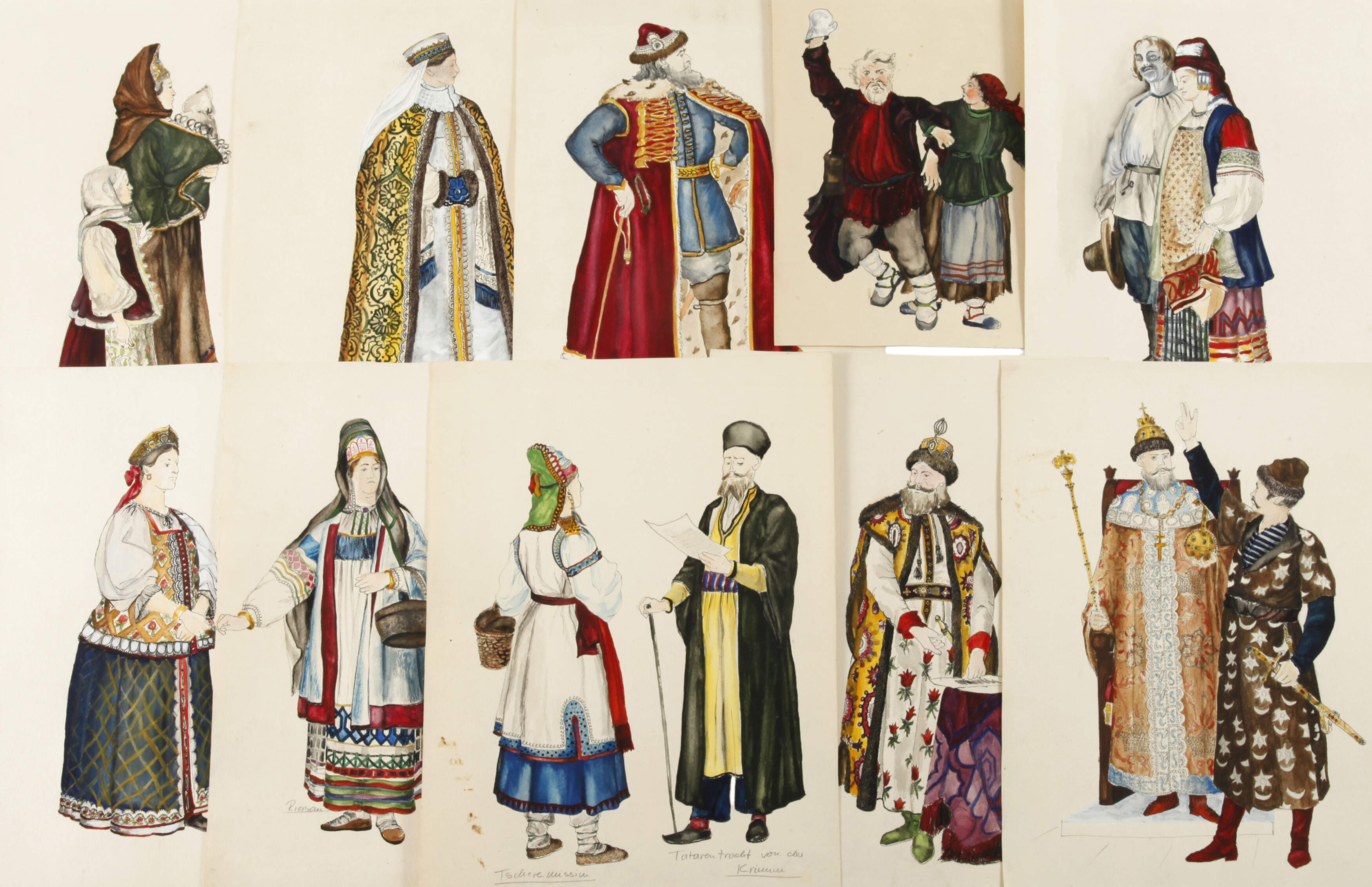 Konvolut russische Trachten