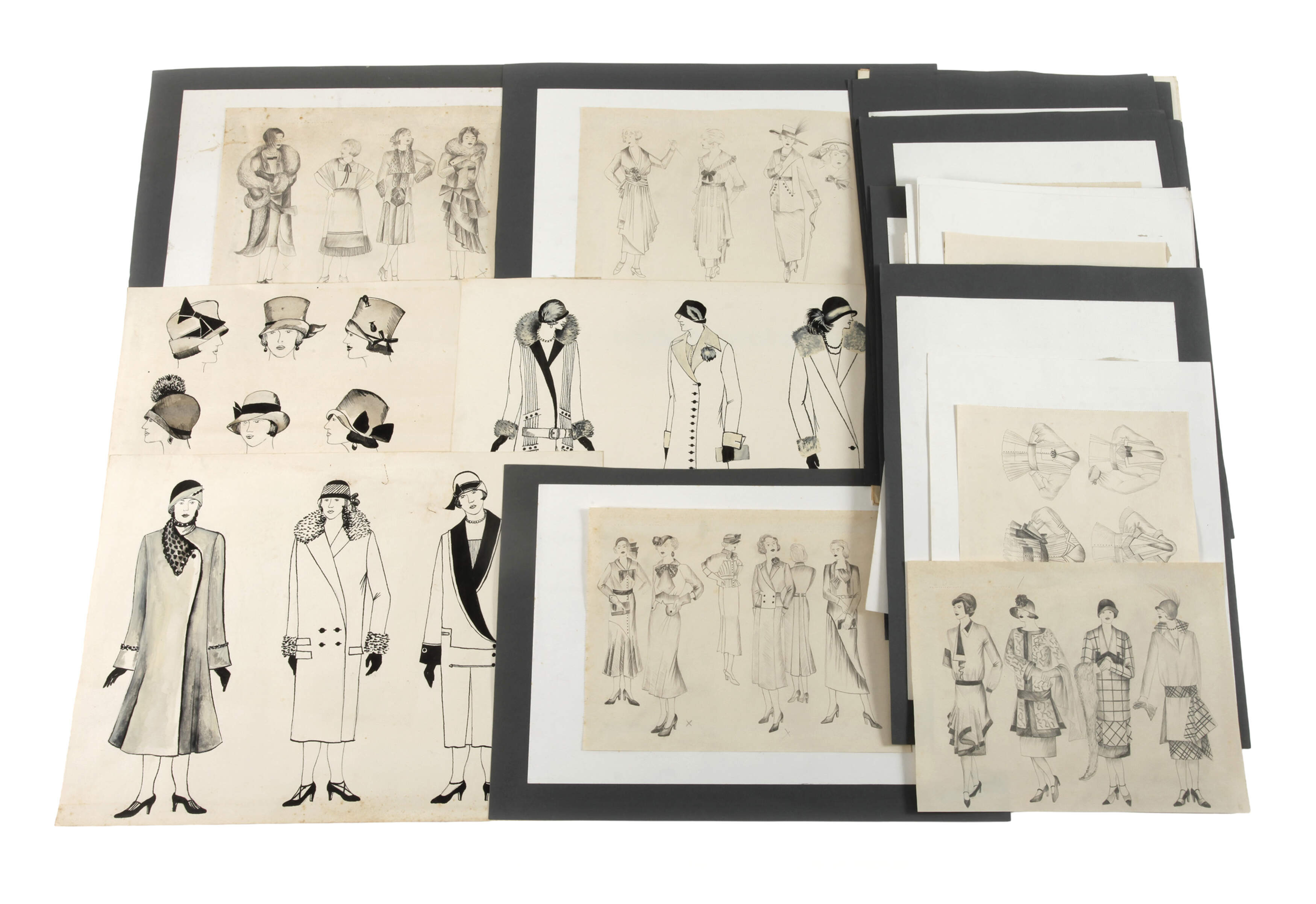 Konvolut Modezeichnung Art déco