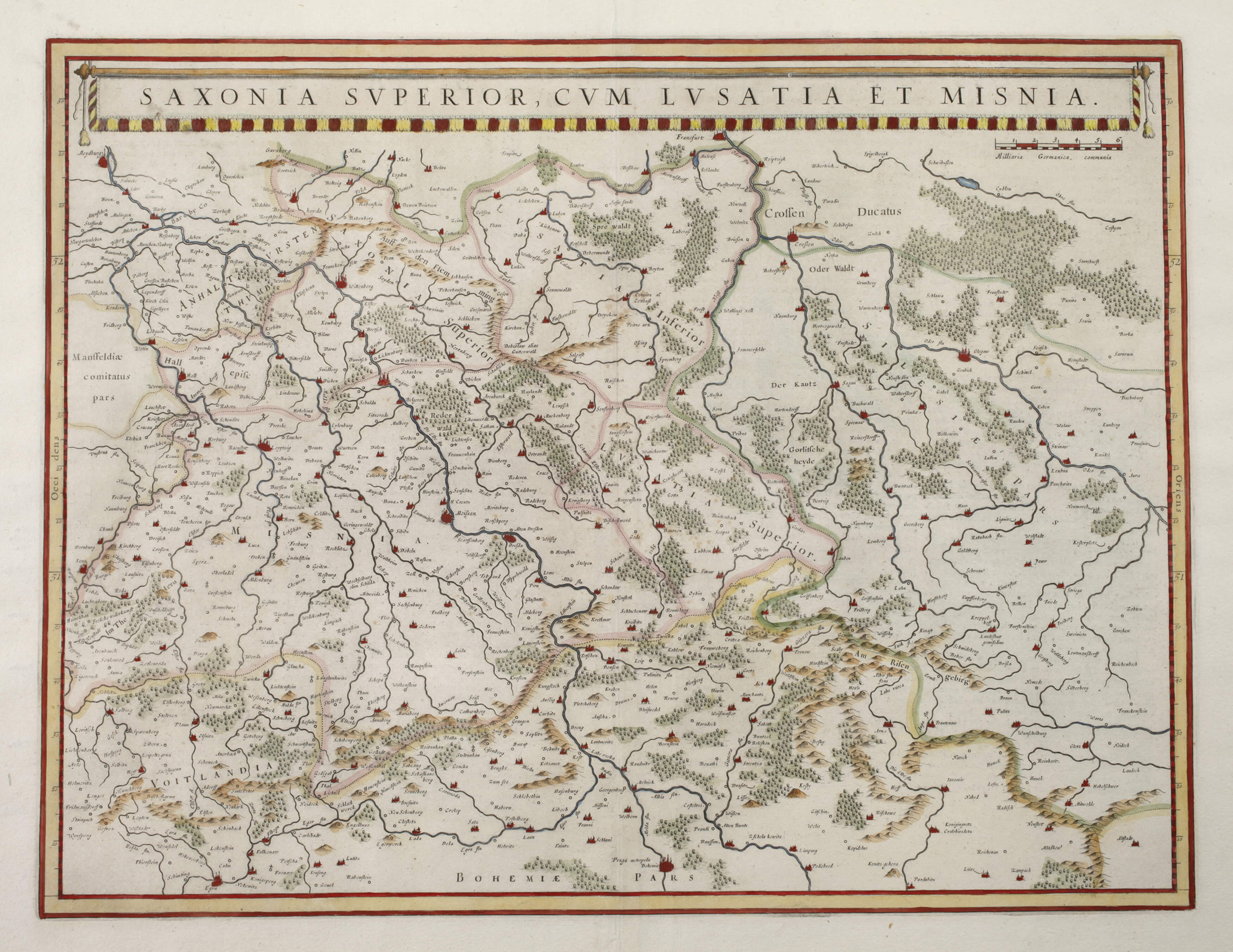 Willem Blaeu, Karte Obersachsen mit Lausitz