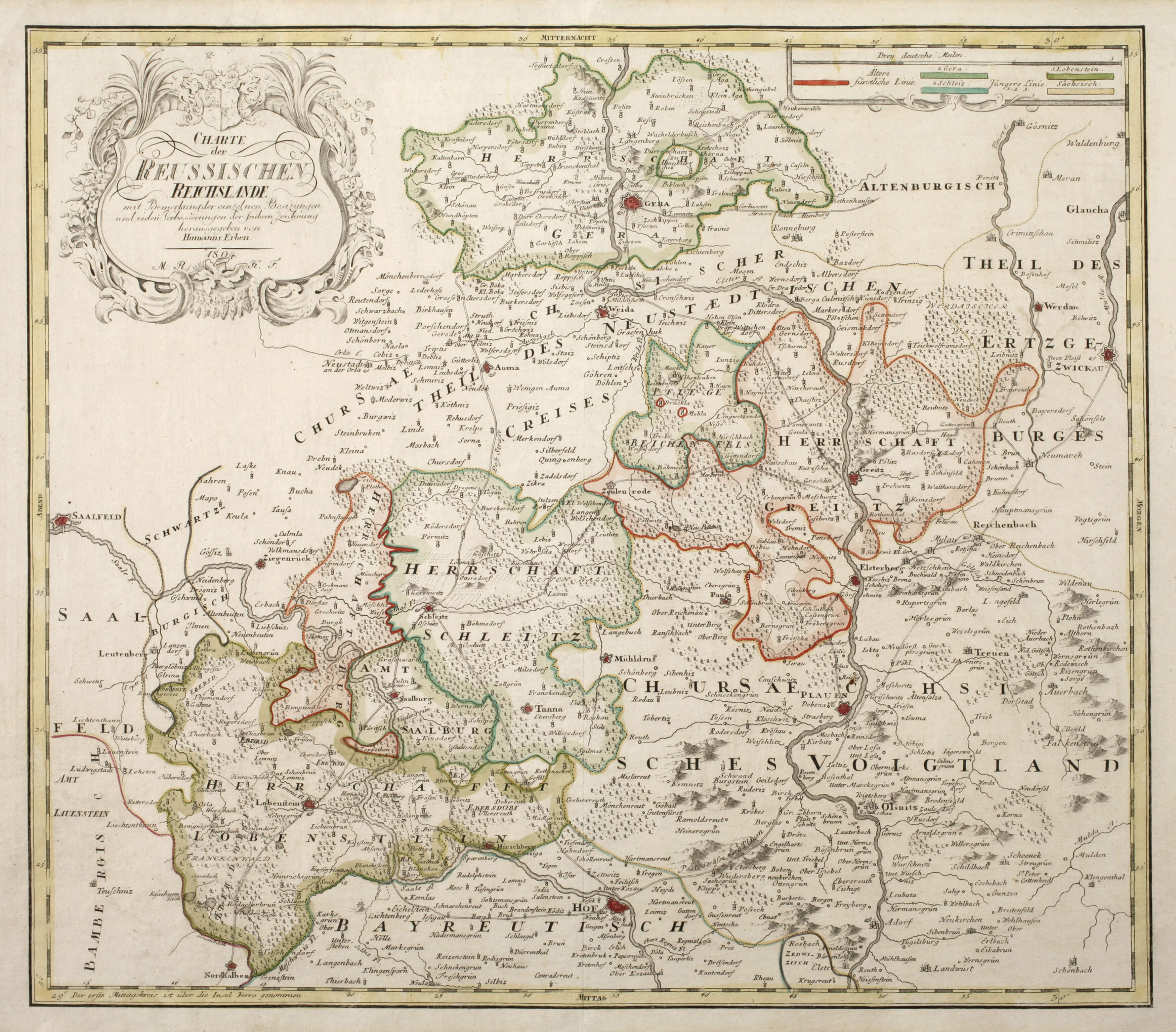 Homanns Erben, Karte Reussische Reichslande
