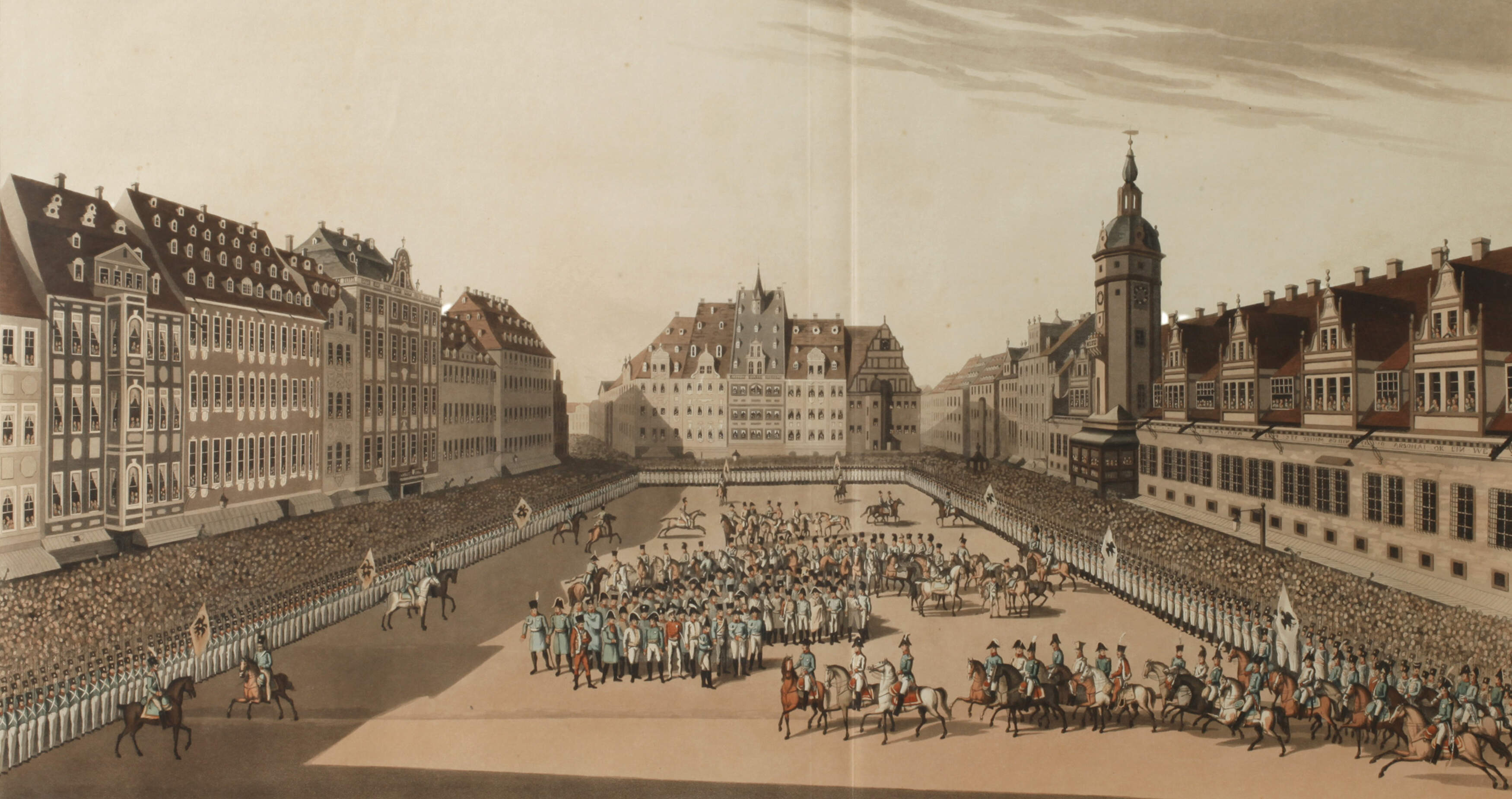 Robert Bowyer, Parade auf dem Marktplatz in Leipzig