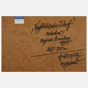 Fredo Bley, "Vogtländisches Dorf - Rotschau"