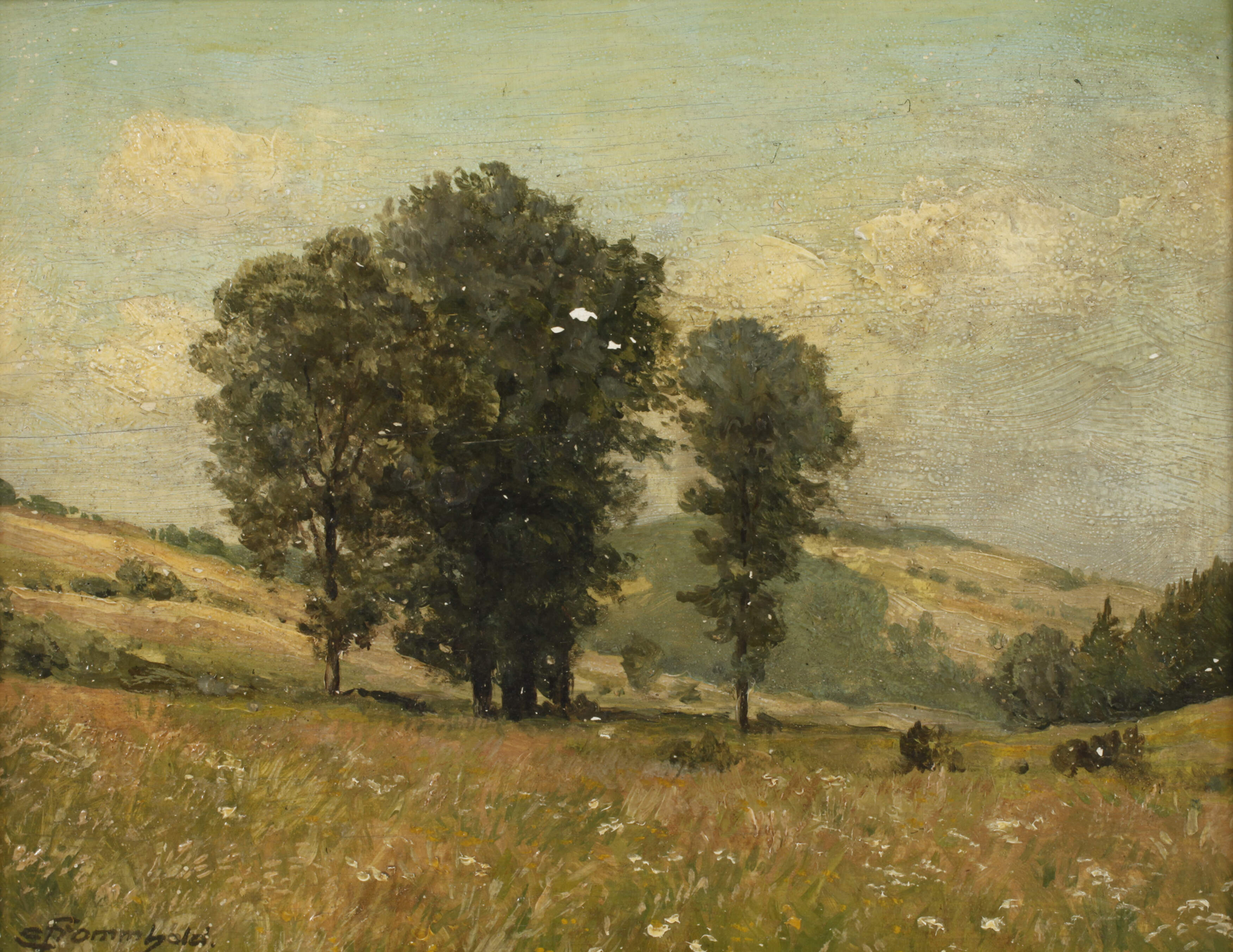 Ernst Frommhold, hügelige Sommerlandschaft