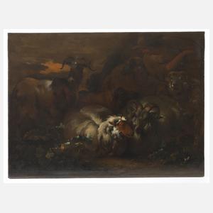 Nicolaes von Berchem, Ein Hirte mit seiner Herde