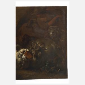 Nicolaes von Berchem, Ein Hirte mit seiner Herde