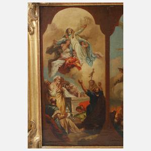 Gemälde mit zwei religiösen Szenen