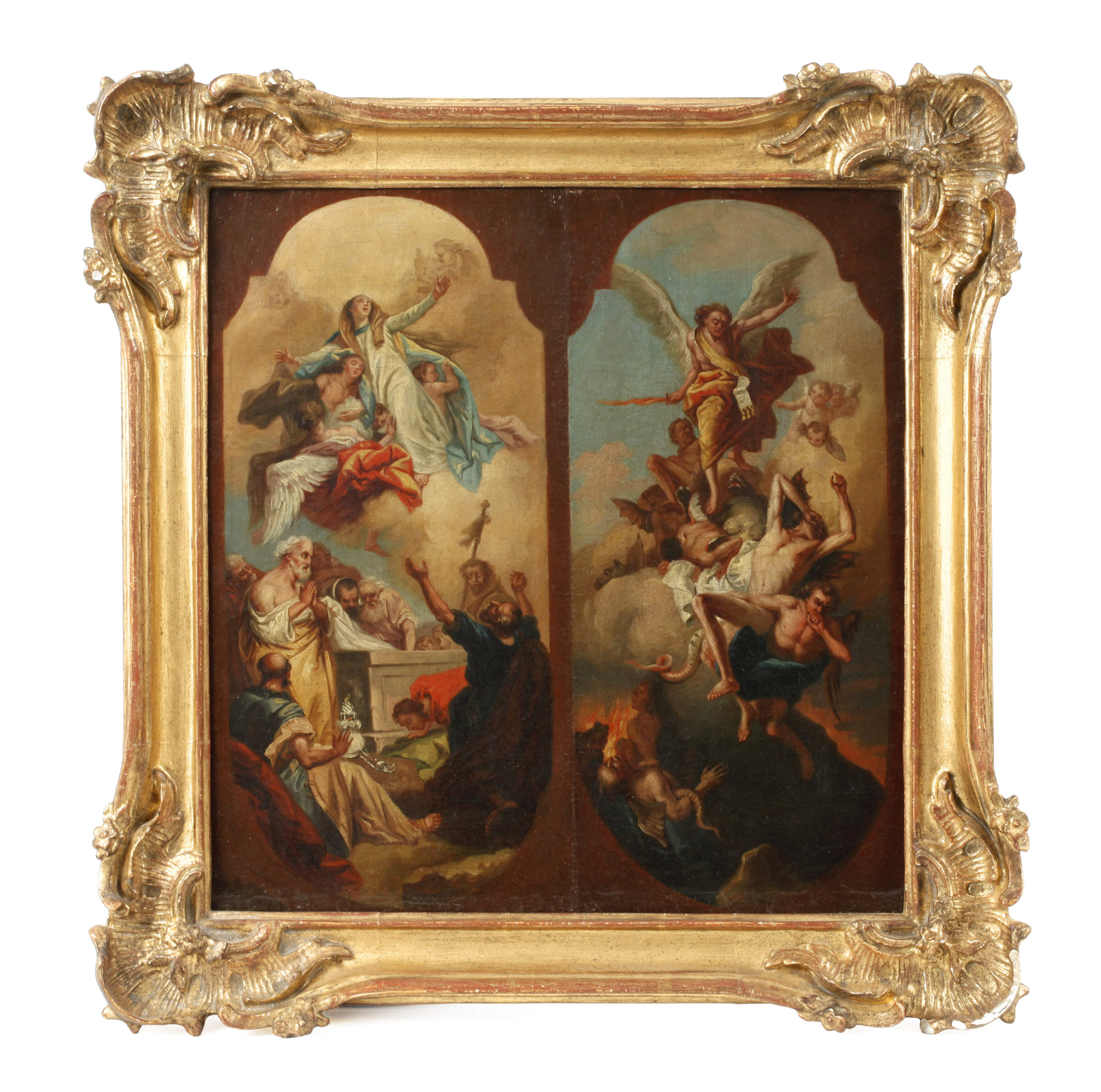 Gemälde mit zwei religiösen Szenen