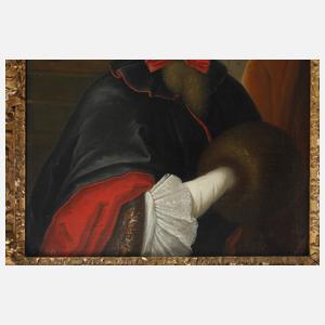 Dame im schwarzen Cape