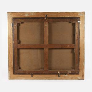 Dame mit zwei Herren beim Tric-Trac-Spiel