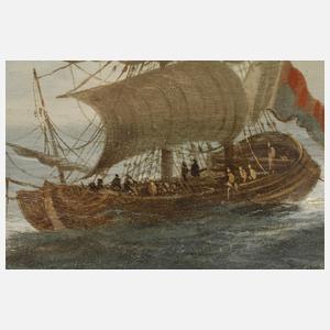 Segelschiffe an der Küste