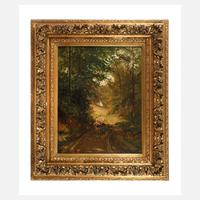 Fritz Ebel, Hirtin mit Kuh im Wald111