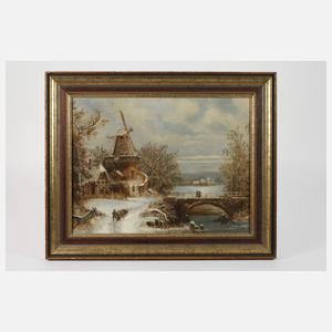 G. v. Emmerik, Holländische Winterlandschaft