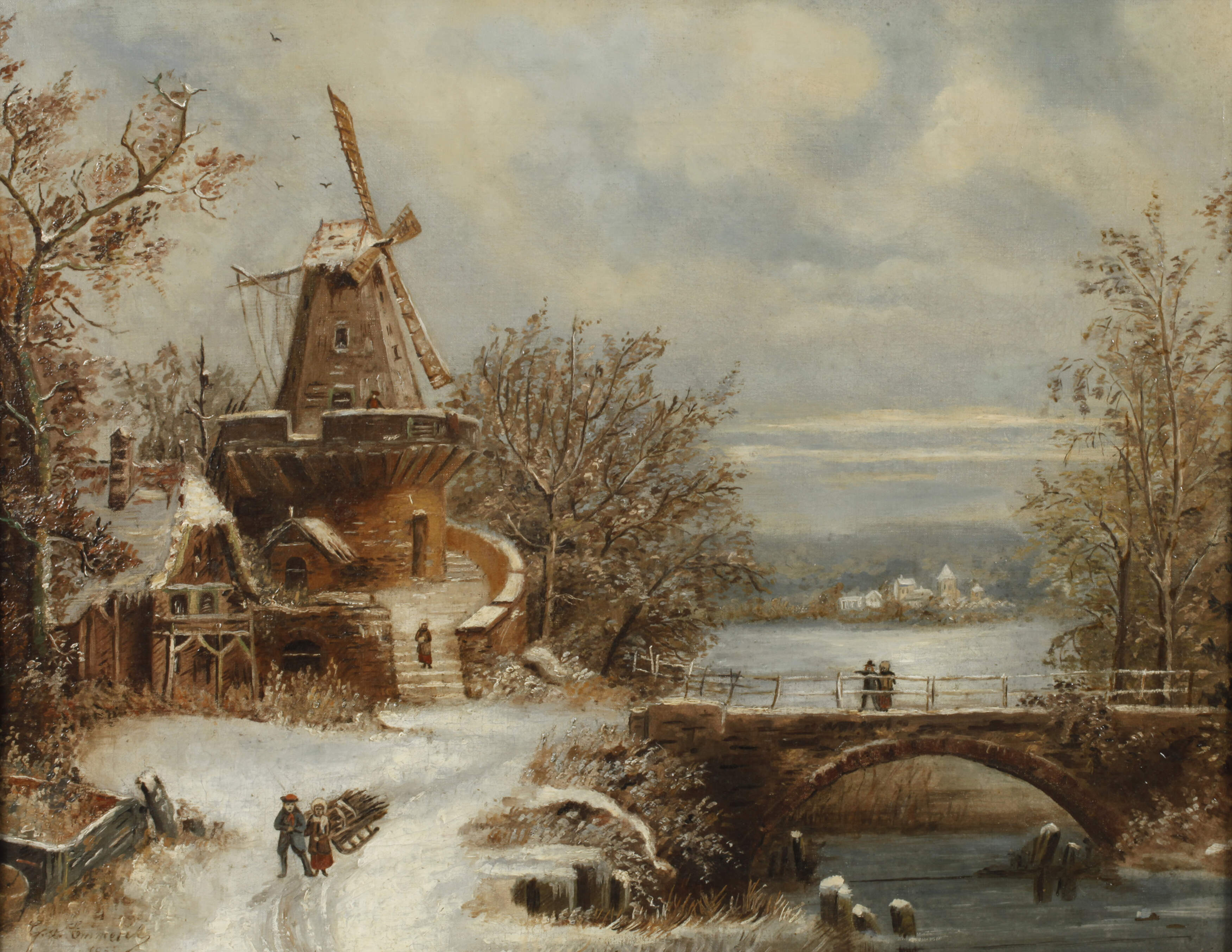 G. v. Emmerik, Holländische Winterlandschaft