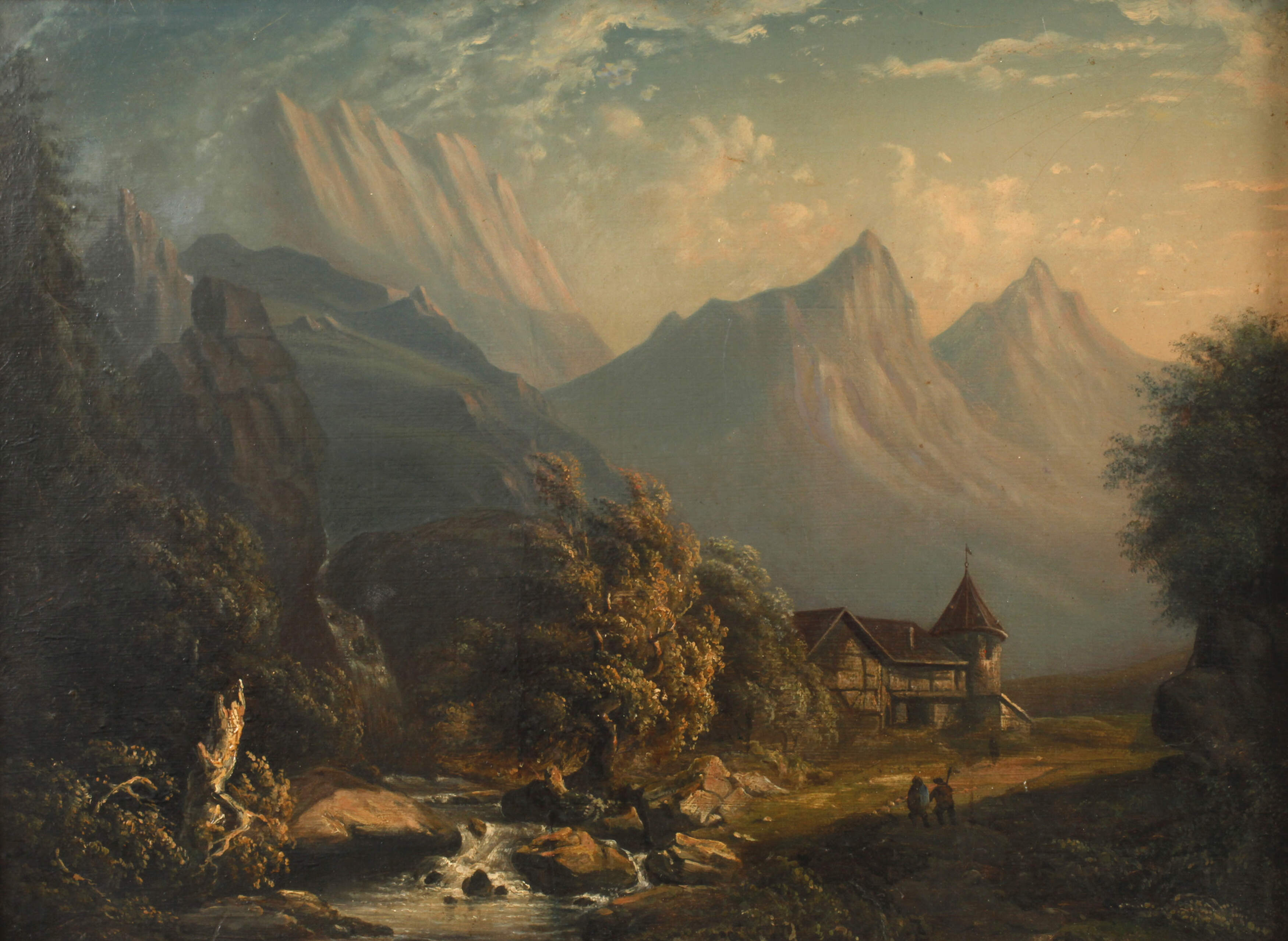 Heinrich August Mansfeld, attr., "Gebirgslandschaft"
