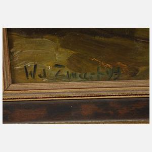 Willem de Zwart, attr., Bäuerin mit Kühen