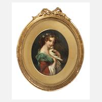 Damenportrait mit Taube Biedermeier111