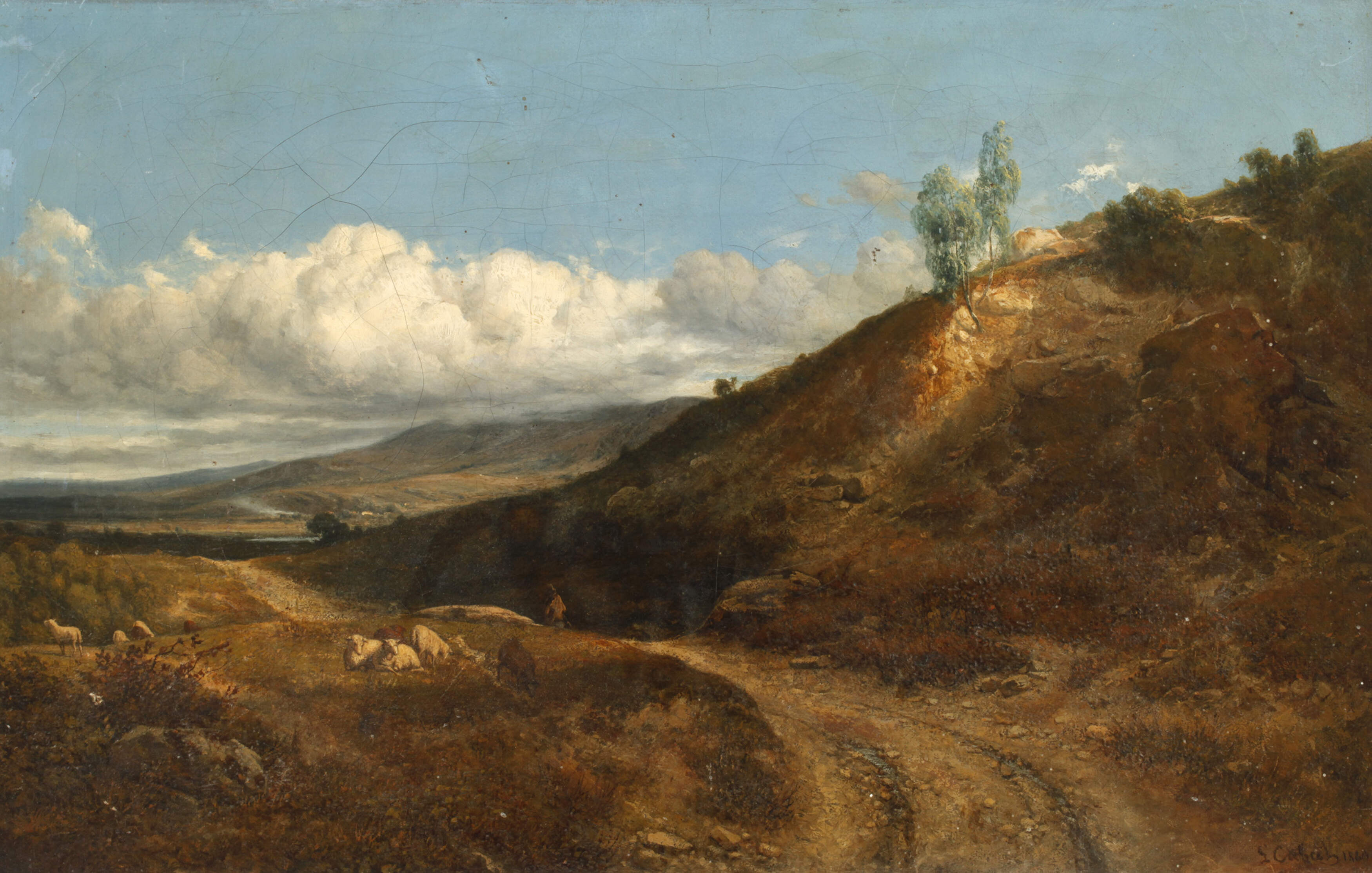 Mediterrane Landschaft mit Hirten