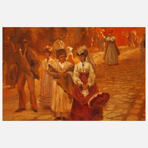 Ansicht der Via Sacra mit dem Titusbogen in Rom