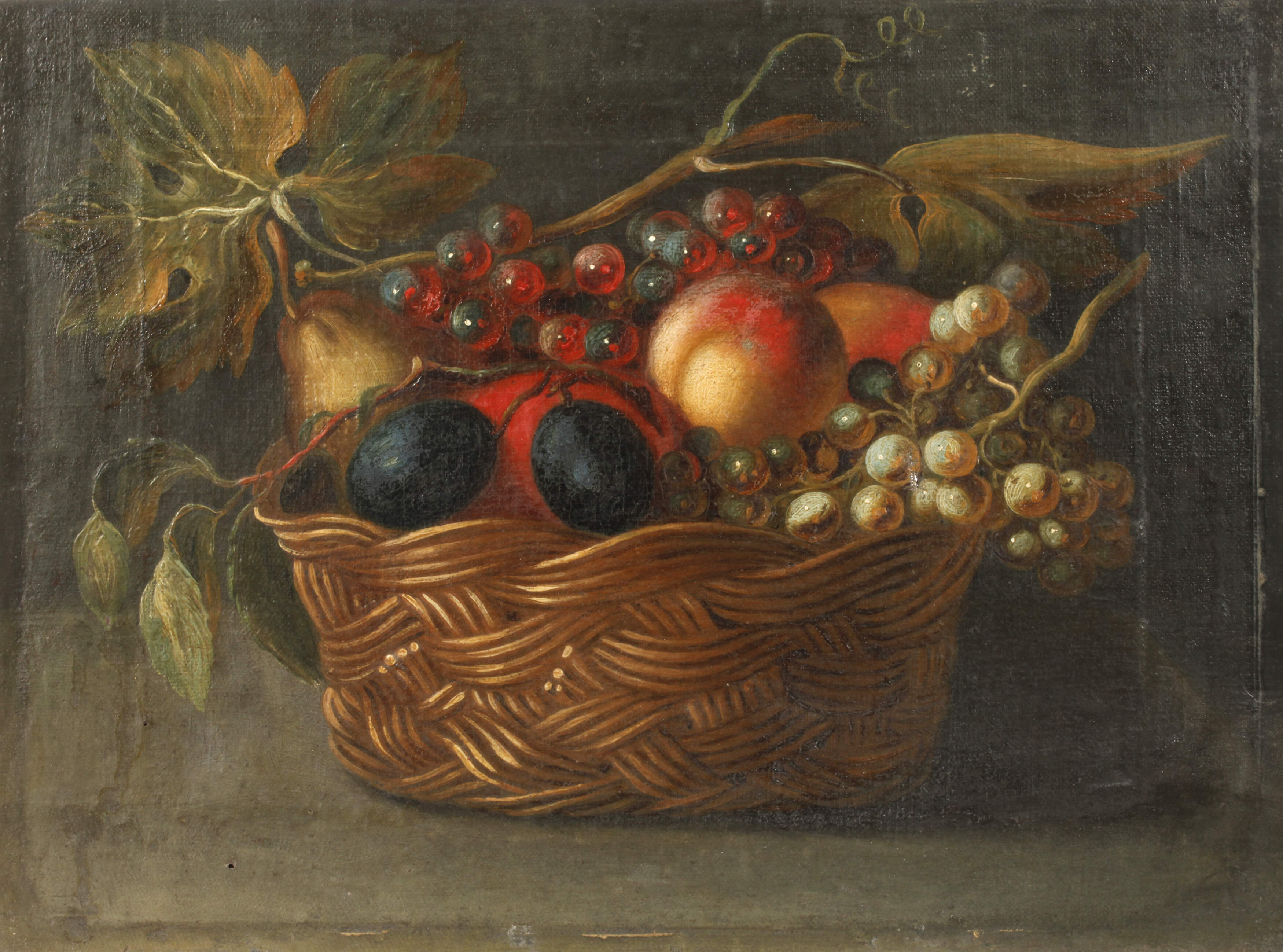 Früchtestillleben im Korb