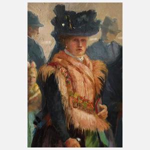 Josef Adam, "Kirchgang in Ziebingen"