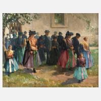 Josef Adam, "Kirchgang in Ziebingen"111