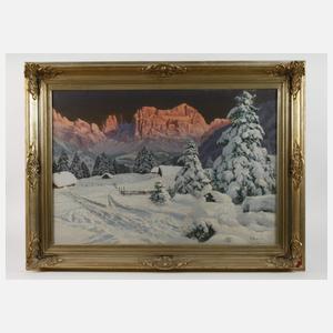 Alois Arnegger, Rosengarten im Alpenglühen