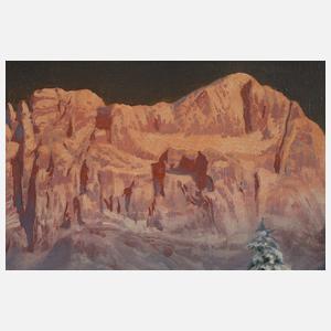 Alois Arnegger, Rosengarten im Alpenglühen