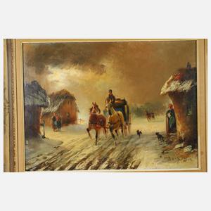 Michael Borbély, Pferdekutsche im Pusztadorf