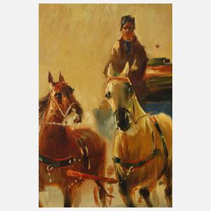 Michael Borbély, Pferdekutsche im Pusztadorf