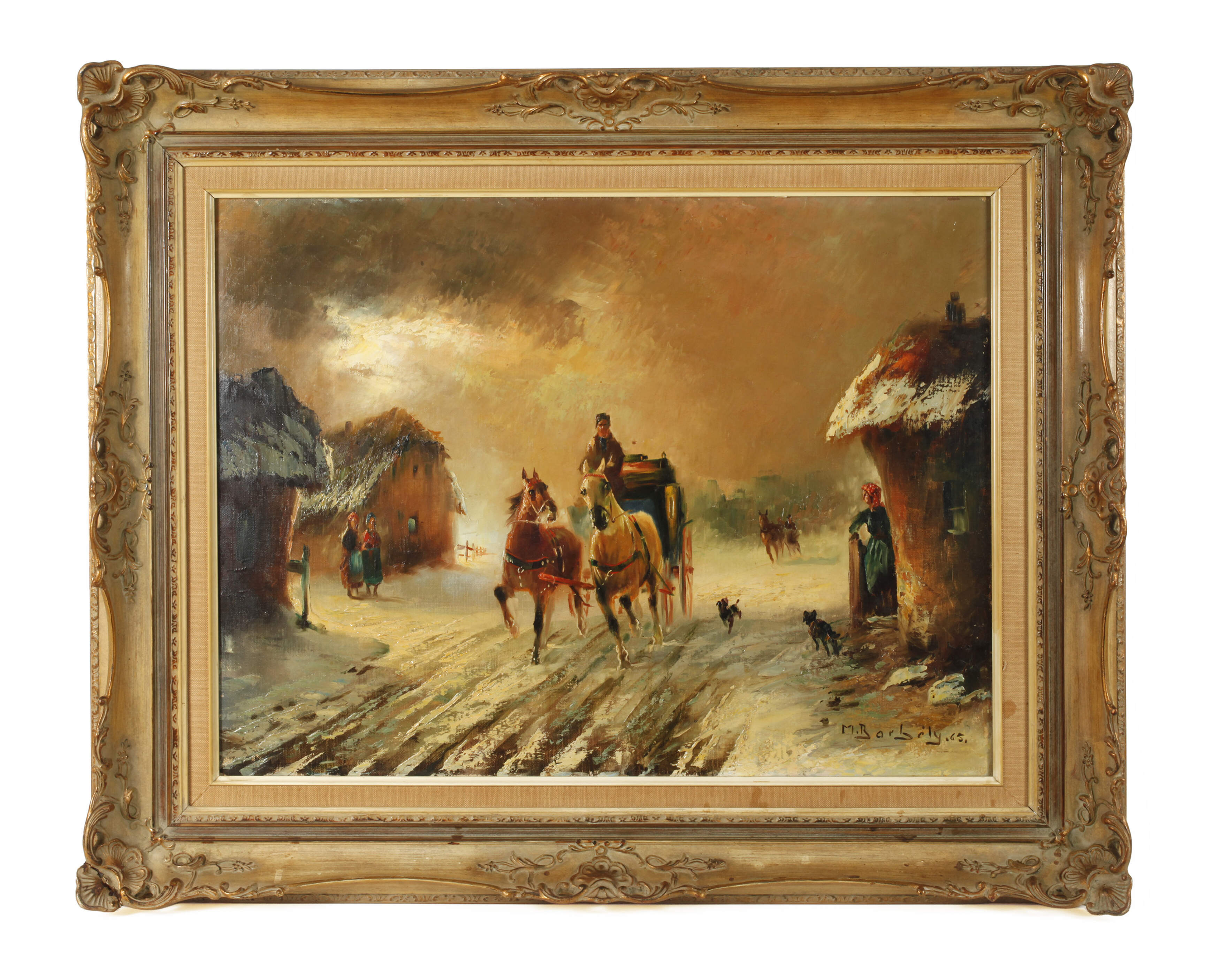 Michael Borbély, Pferdekutsche im Pusztadorf