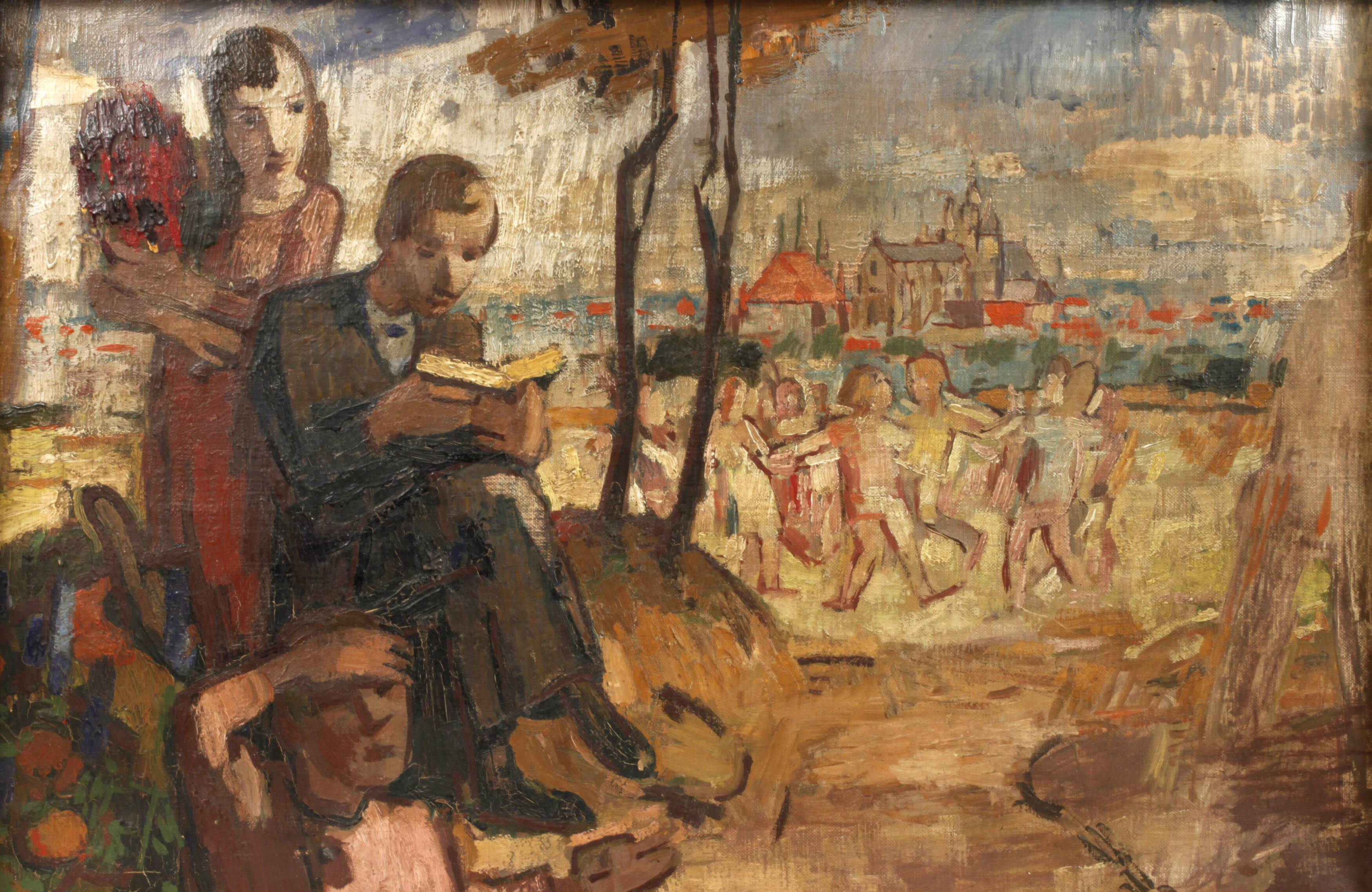 Johannes Driesch, Familie vor Erfurter Stadtkulisse