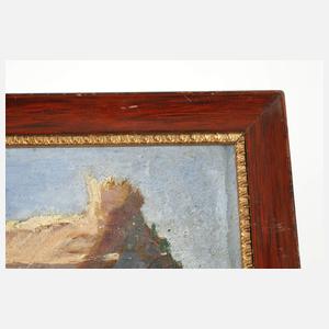 Berthold Genzmer attr., Mädchen vor Bauernkate