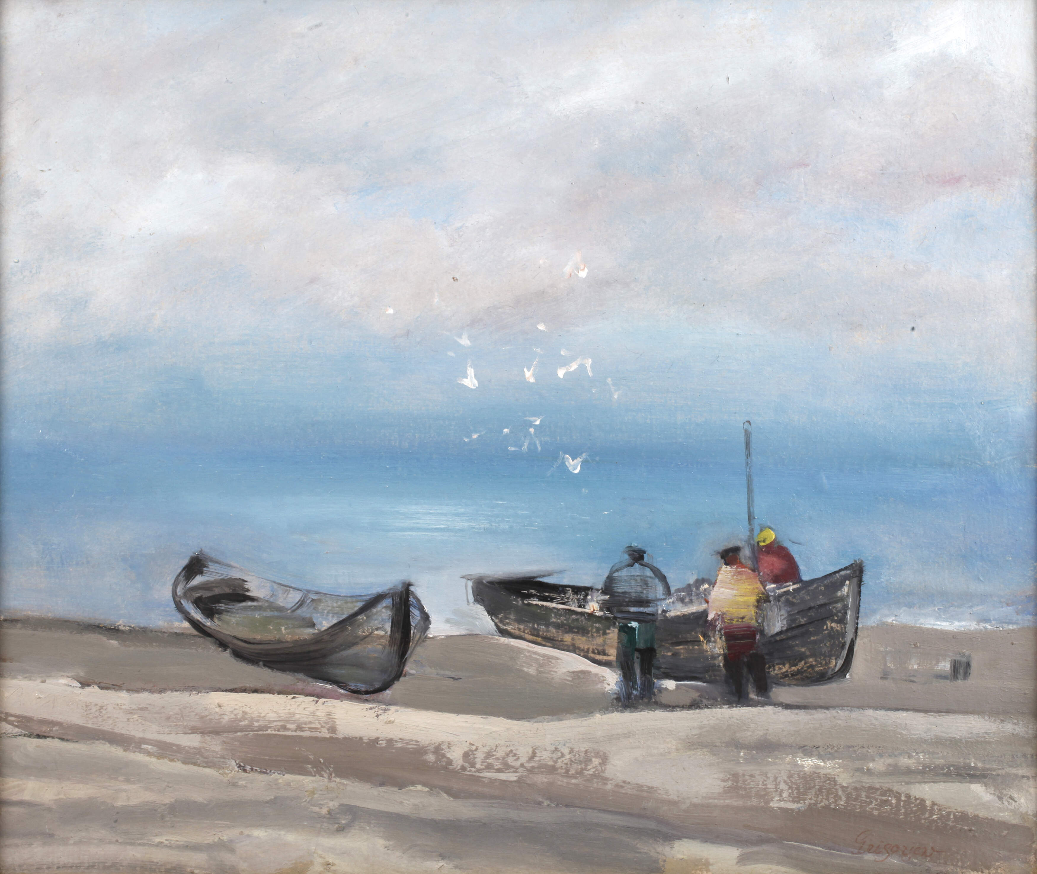 Grigoriew, Boote an der Küste