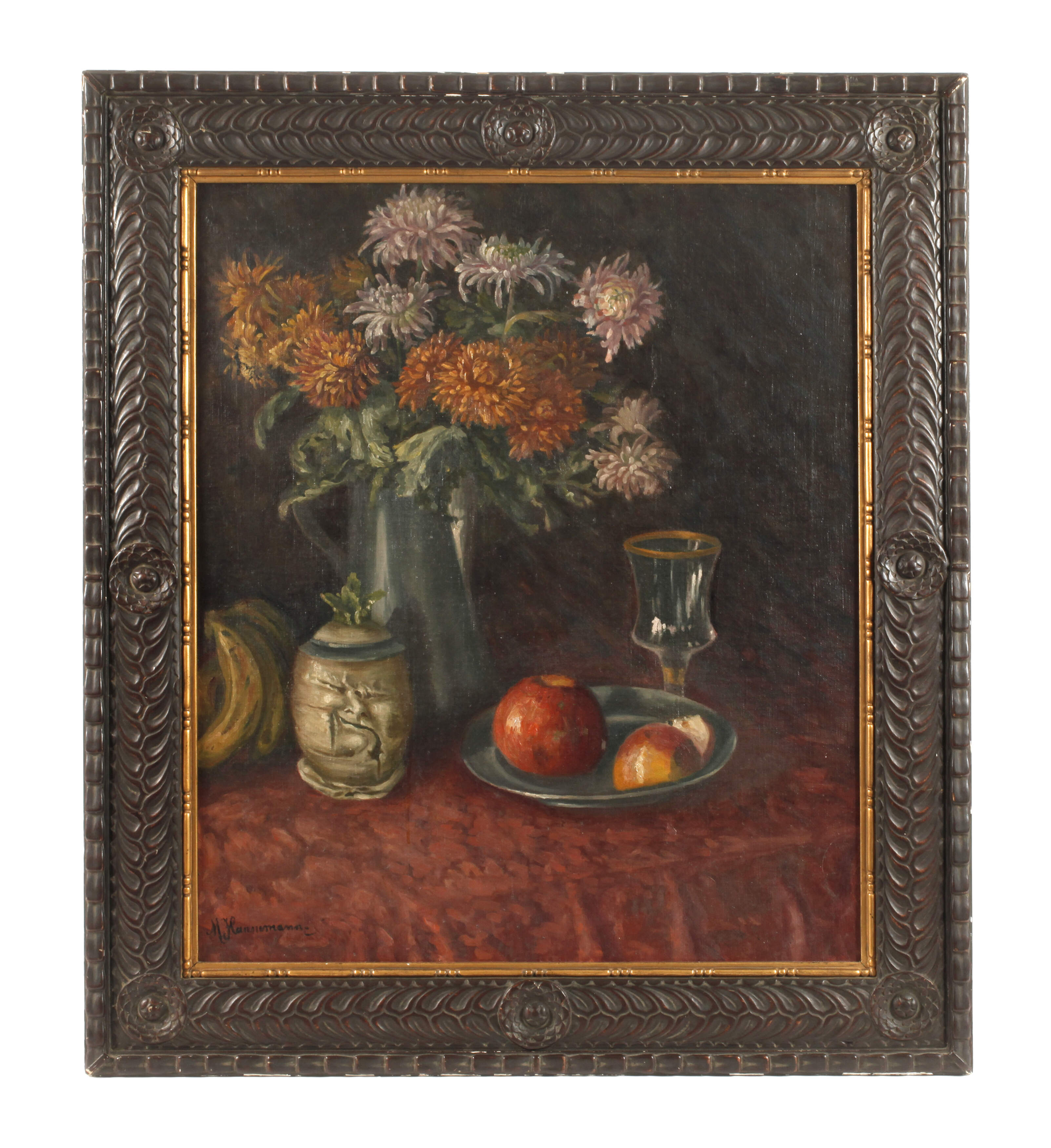 M. Hannemann, Chrysanthemenstillleben