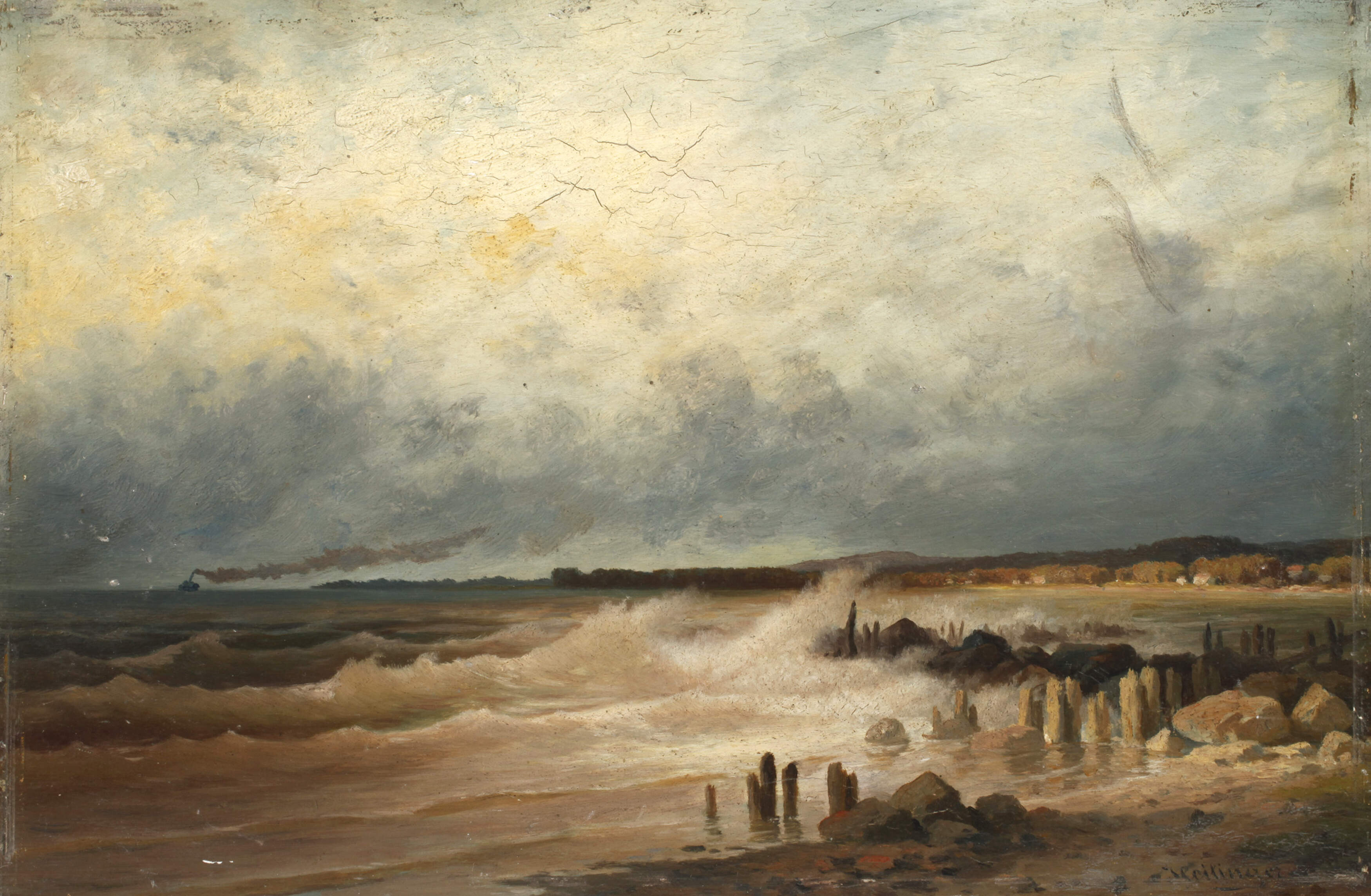 Paul Heitinger, attr., Meeresbrandung
