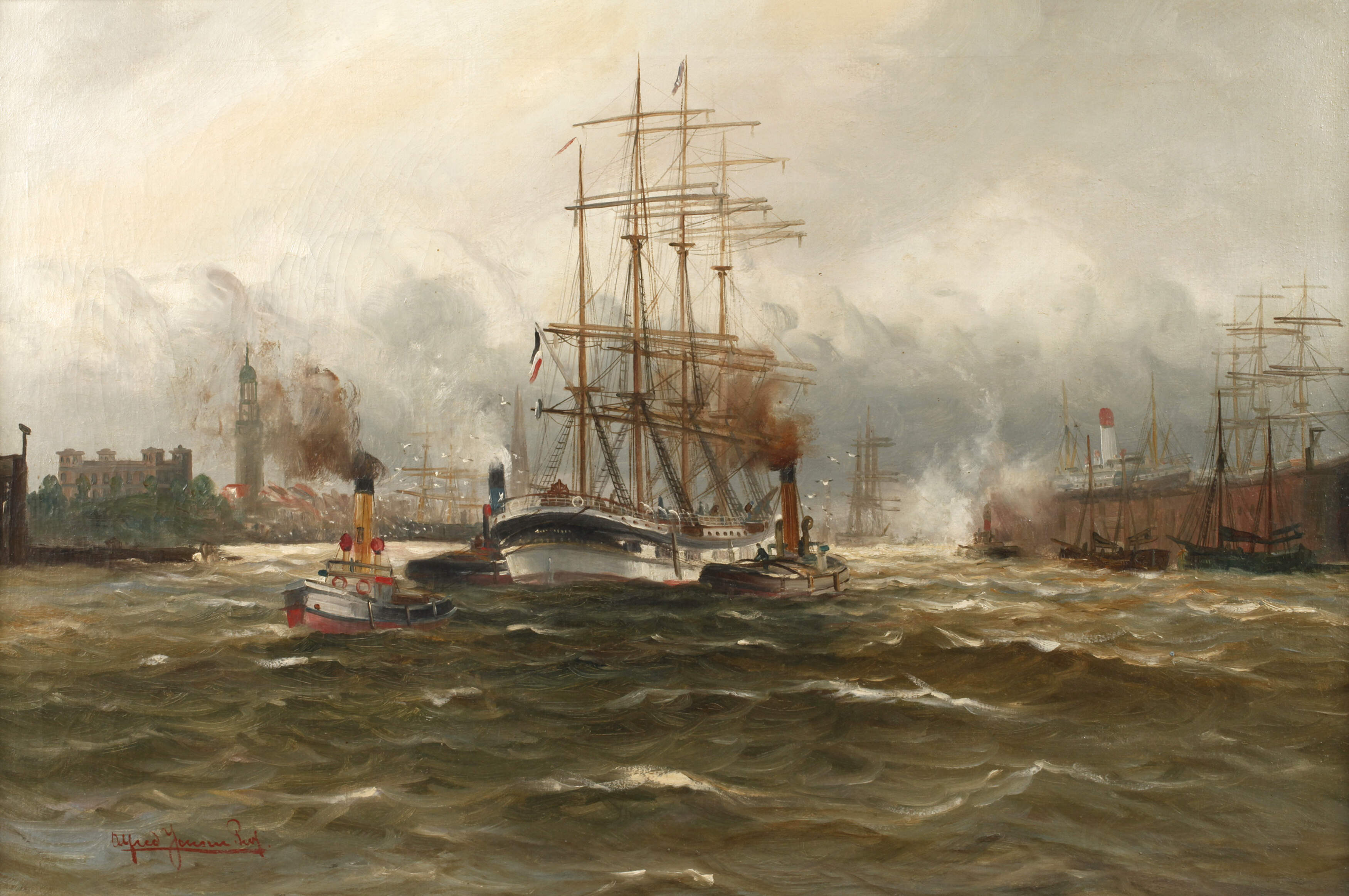 Alfred Jensen, Hamburger Hafen