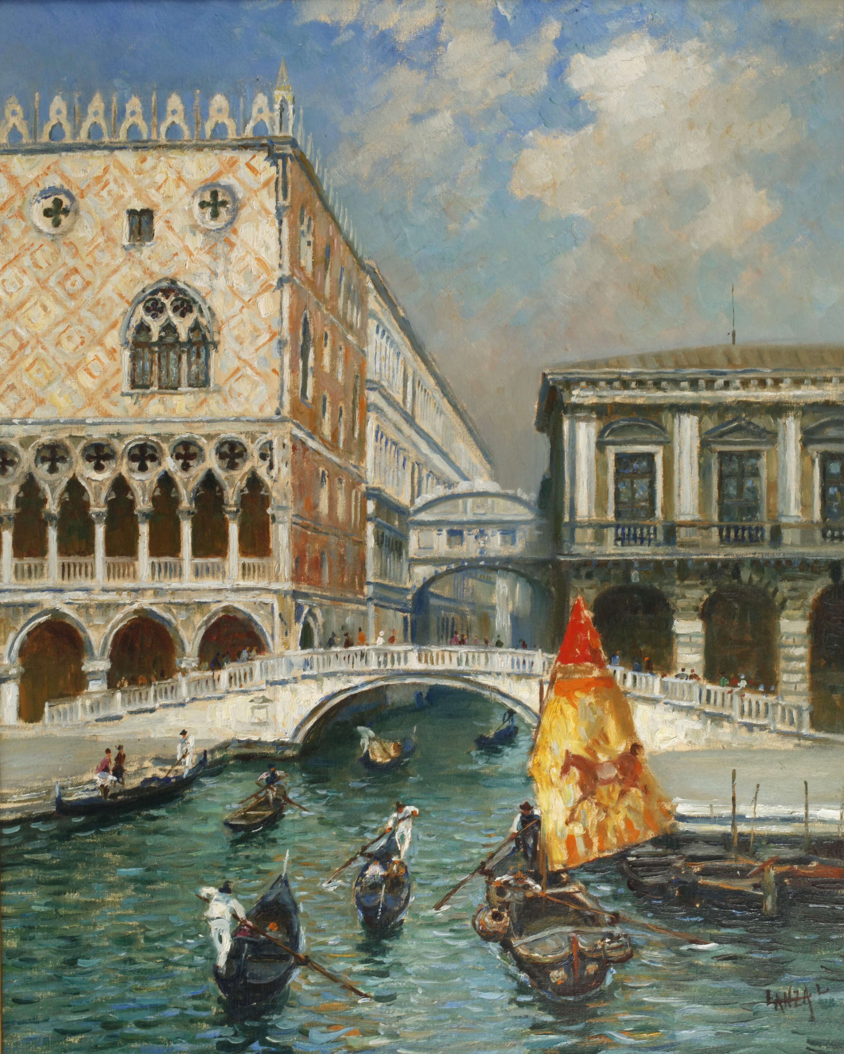 Luigi Lanza, Ansicht Venedig