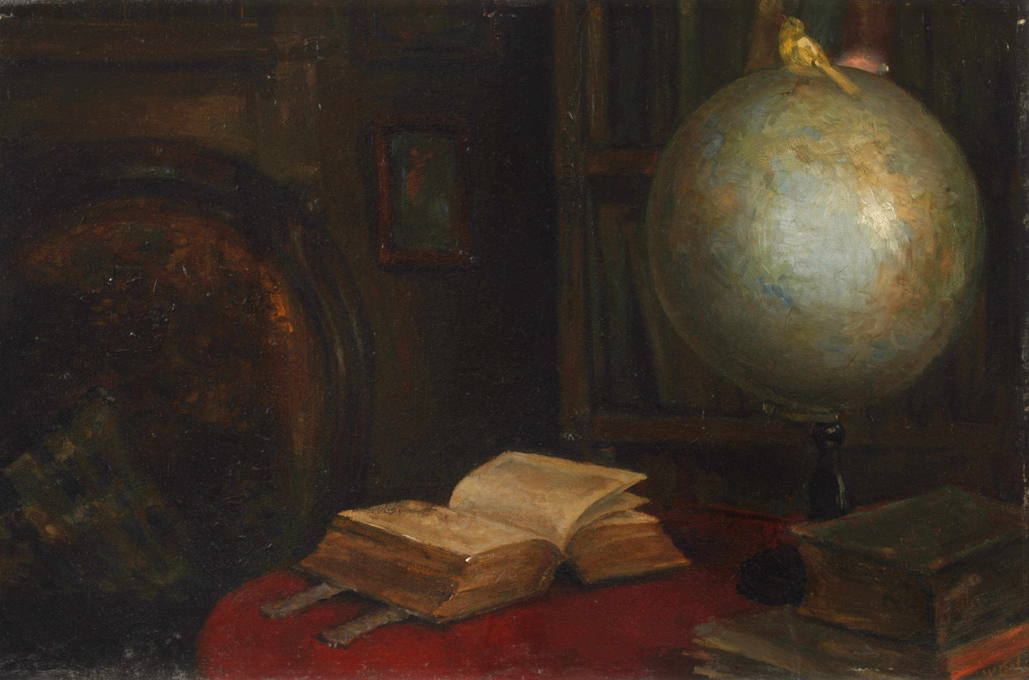 W. Leber, Stillleben mit Globus