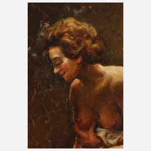 W. Pose, Stehender Damenakt