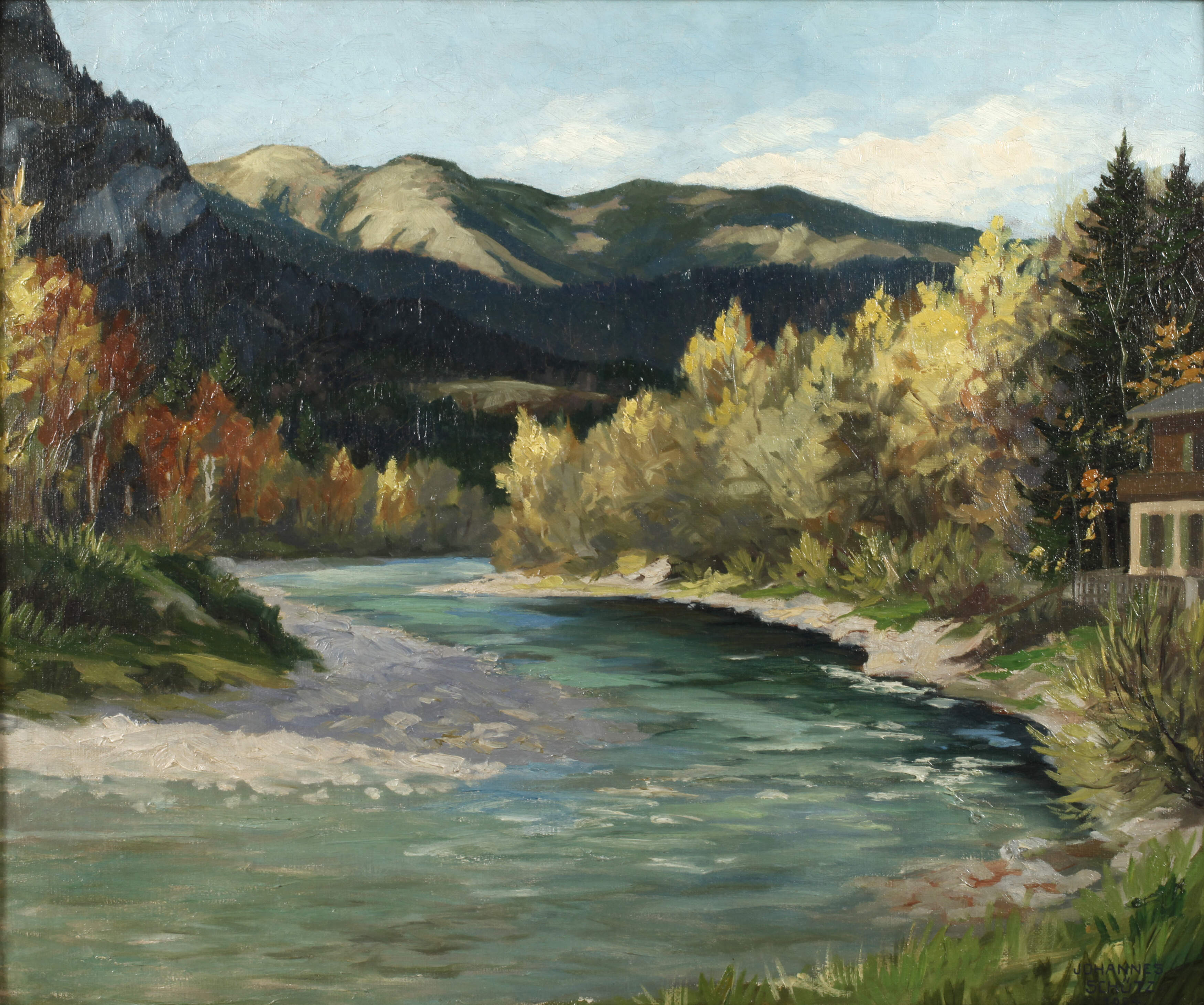 Johannes Schütz, Fluss im Gebirge