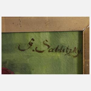 Sablitzky, Stillleben mit Flammblumen