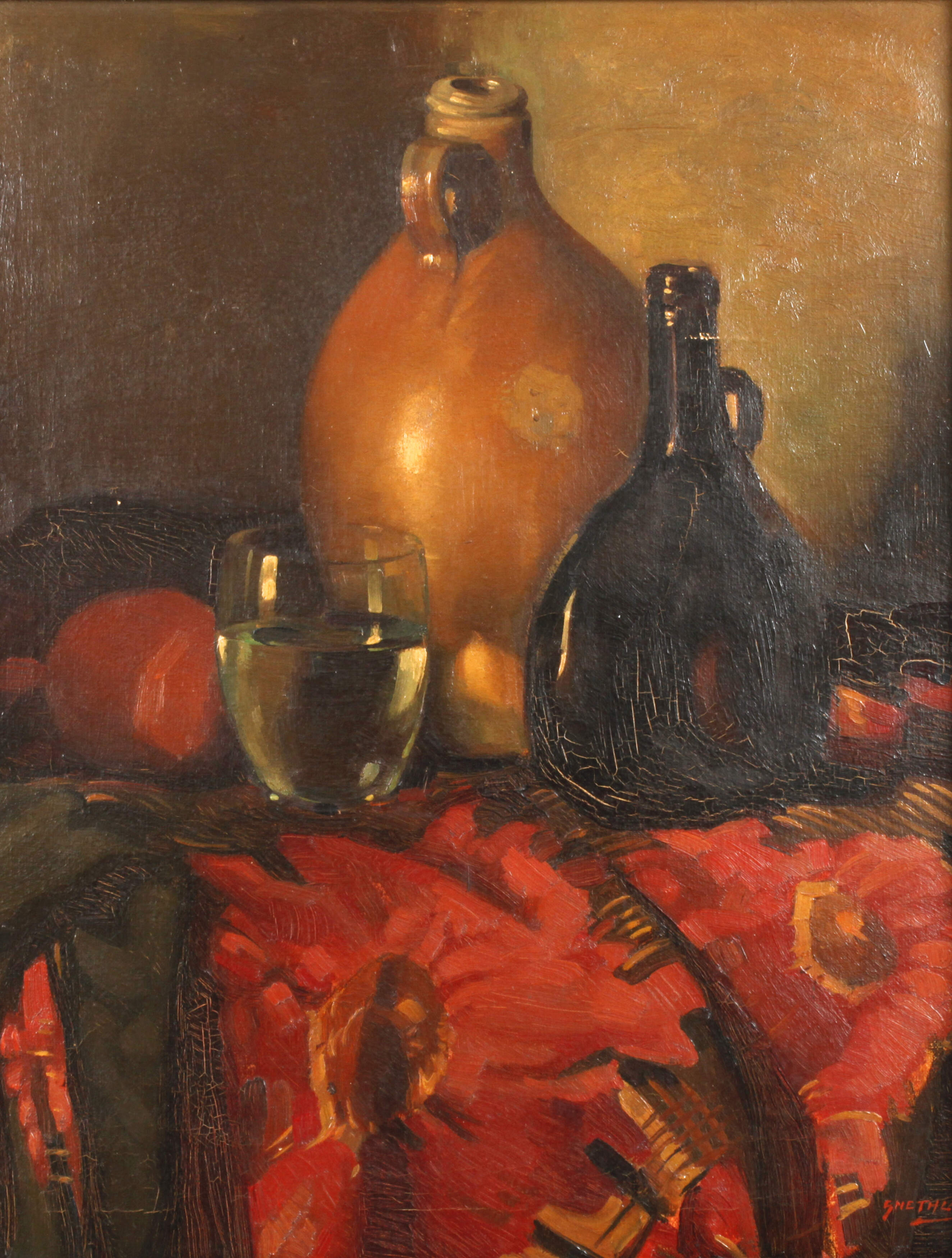 Hendrik Snethlage, attr., Stillleben mit Weinflasche
