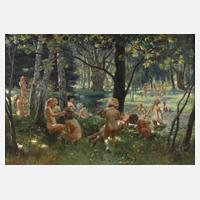 Max Vogel, "Badende Kinder am Bach"111