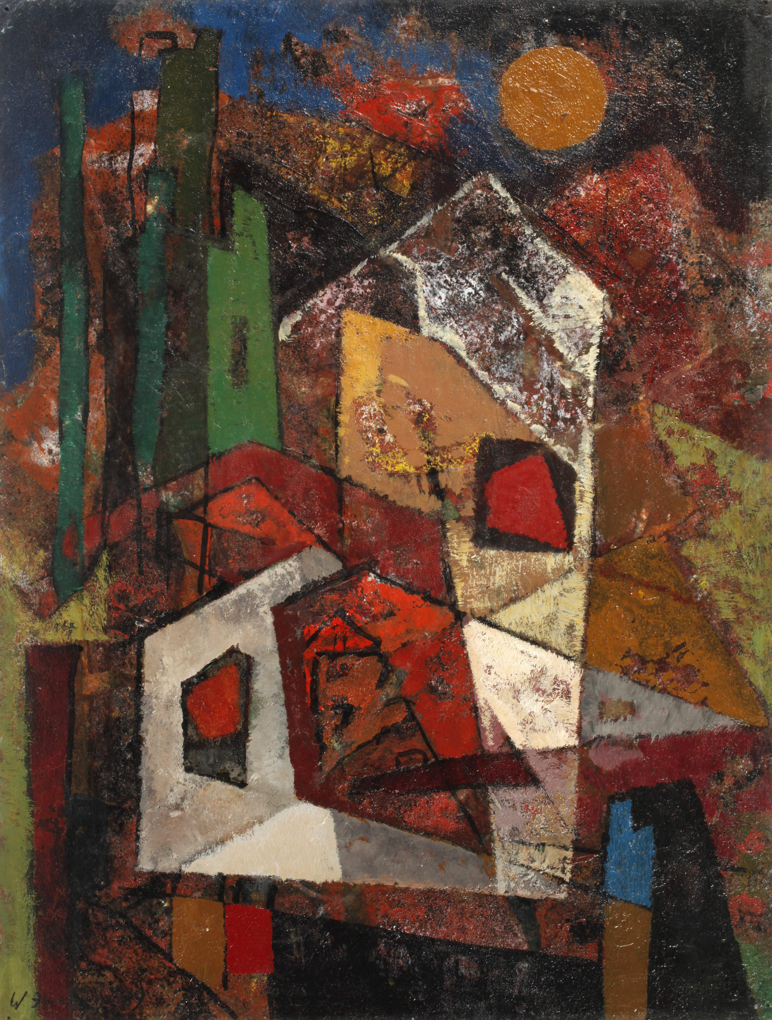 Wilhelm Imkamp, Abstrakte nächtliche Stadtlandschaft