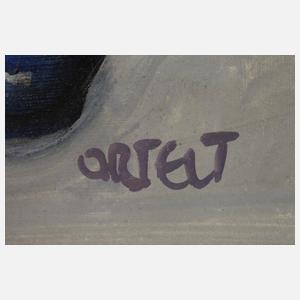 Karl Ortelt, Komposition in Blau