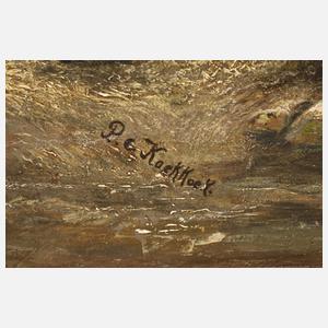 Gründerzeit-Goldstuckrahmen mit Gemälde