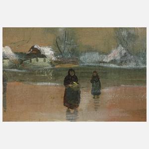 Goldstuckrahmen mit Gemälde