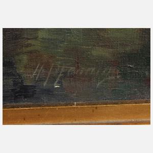 Großer Florentinerrahmen mit Gemälde