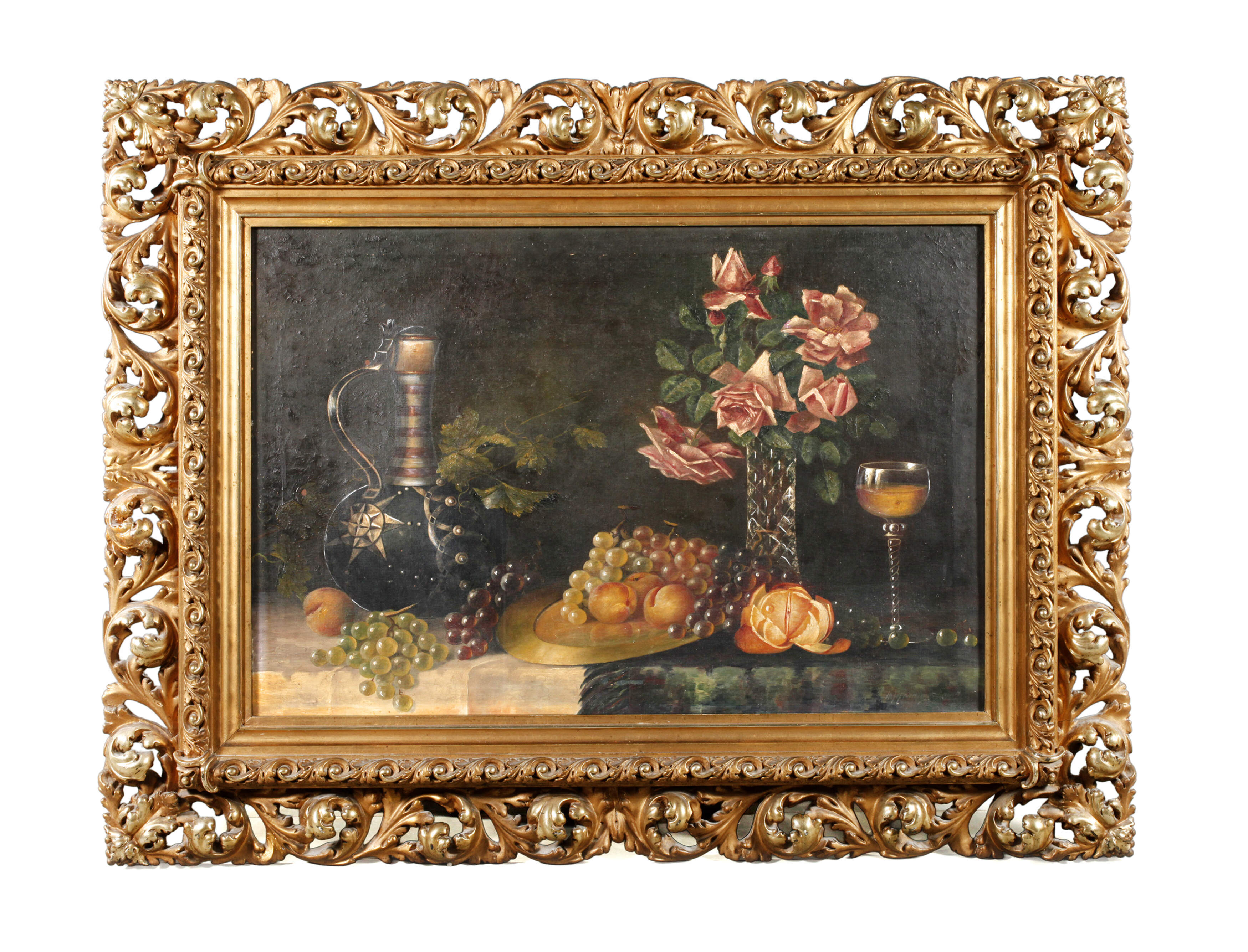 Großer Florentinerrahmen mit Gemälde